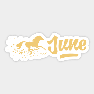 June Aspen Gold Horse Sticker